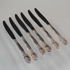 6 Dinner Knives 1953 BALLAD Aka Country Lane Pattern By Community